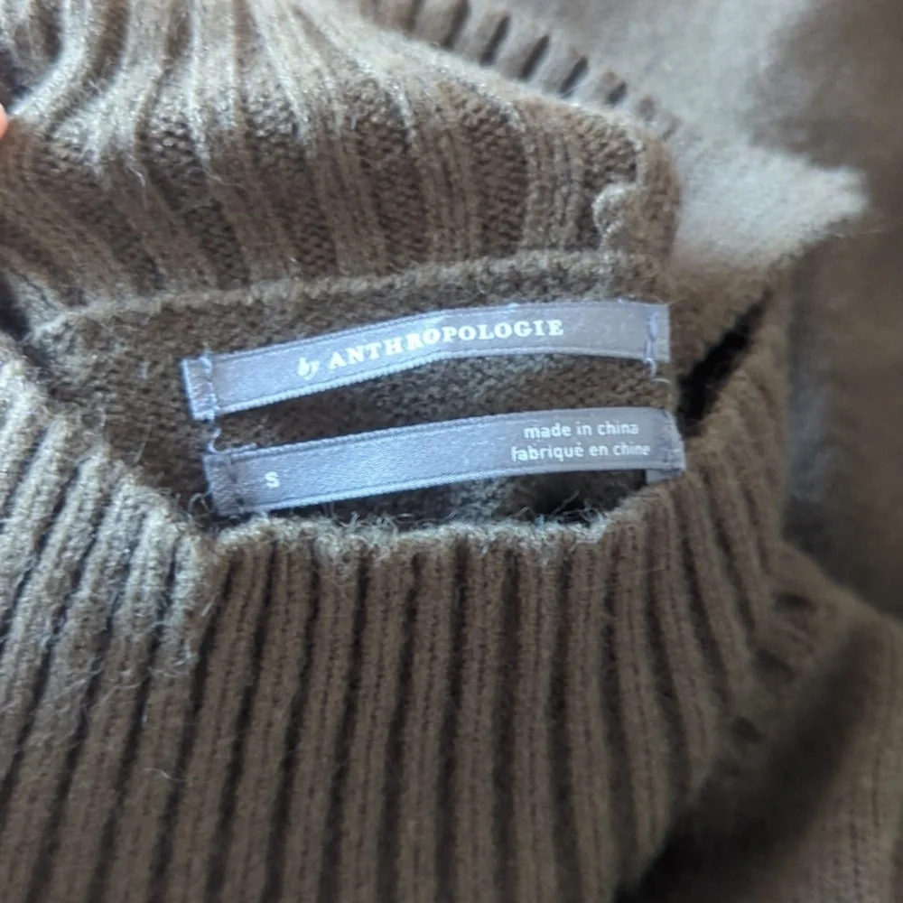 Anthropologie Margarita Tunic Sweater in Olive